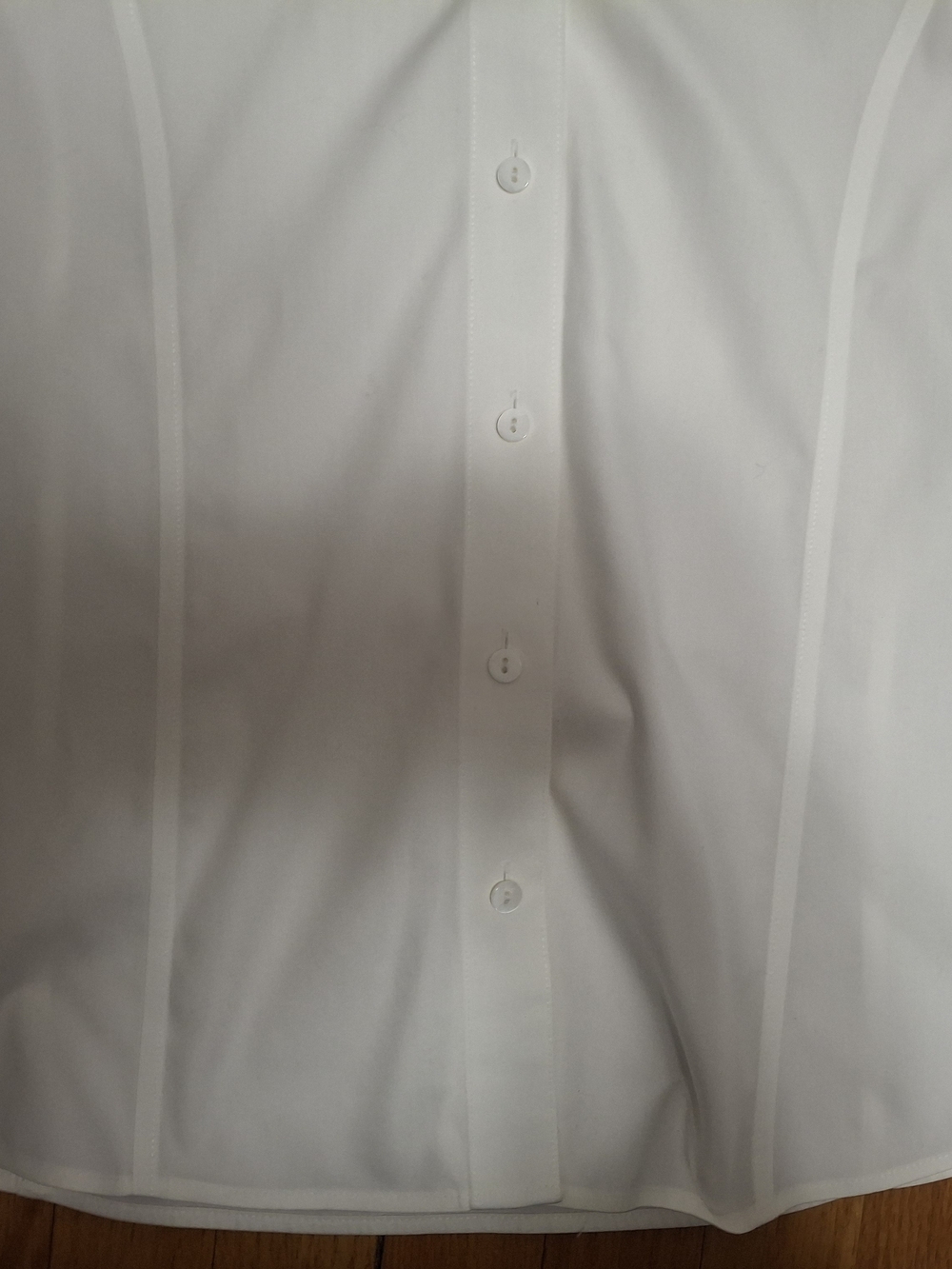 FOXCROFT NON-IRON Wrinkle Free Long Sleeve Button-down Dress Shirt WHITE XL 10 - Picture 2 of 4